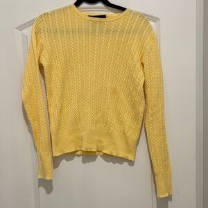 Ralph Lauren Sunny Yellow Cable Knit Sweater